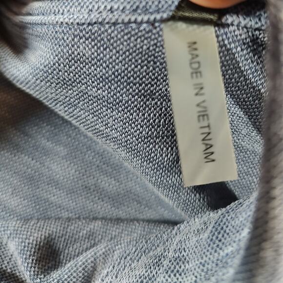 Nicoby Premium Wear Space Dye Heathered Blue Short Sleeve Polo Shirt Preppy XXL - Picture 3 of 5